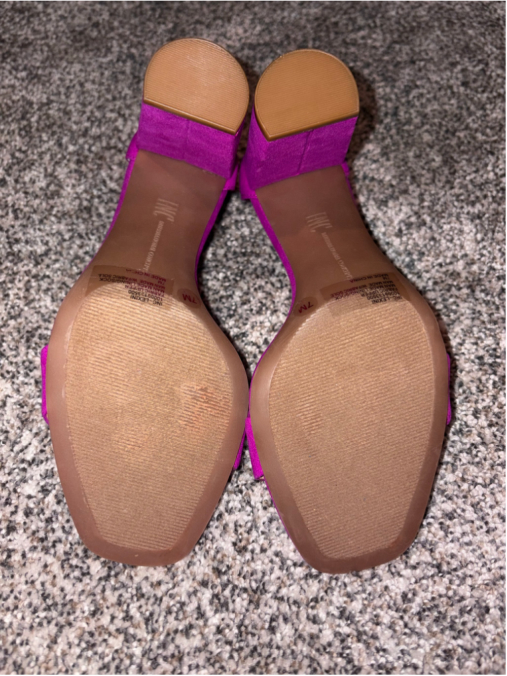 I.N.C. Fuschia Block Heels / Sandals - Picture 3 of 4